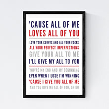 Load image into Gallery viewer, All Of Me (John Legend)