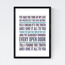 Load image into Gallery viewer, Time Of My Life (Bill Medley & Jennifer Warnes)