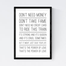 Load image into Gallery viewer, The Power Of Love (Huey Lewis)
