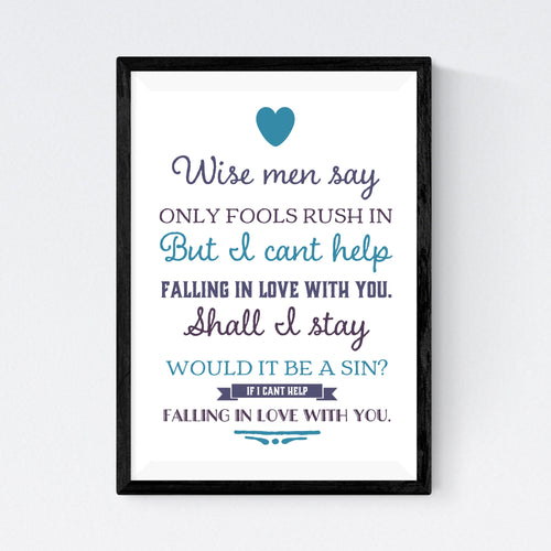 Can't Help Falling In Love (Elvis Presley)