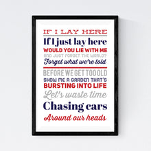 Load image into Gallery viewer, Chasing Cars (Snow Patrol)