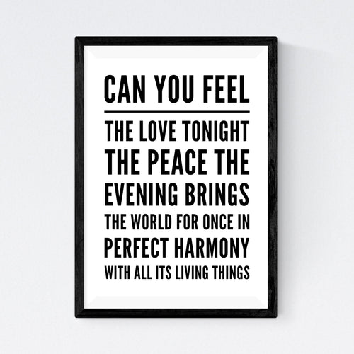 Can You Feel The Love Tonight (Elton John & Tim Rice)